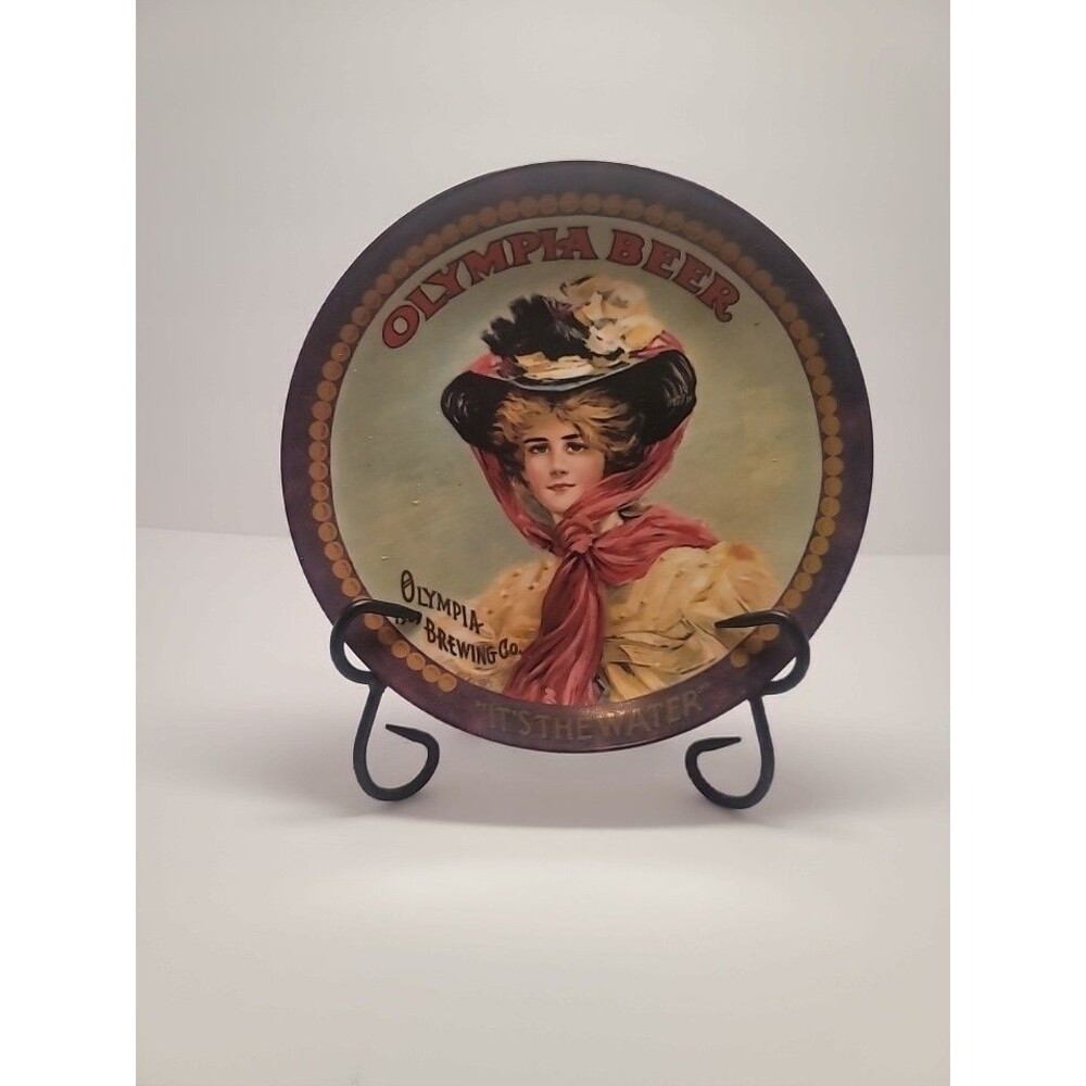 OLYMPIA GIRL collector plate NOSTALGIA, CHARM AND GLAMOR - RARE beer